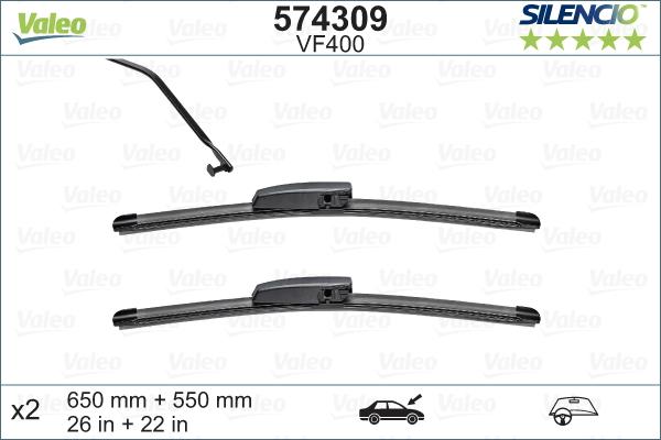 Valeo 574309 - Wiper Blade onlydrive.pro