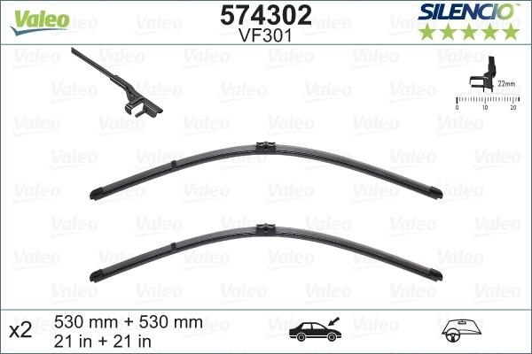 Valeo 574302 - Wiper Blade onlydrive.pro