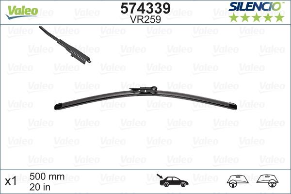 Valeo 574339 - Wiper Blade onlydrive.pro