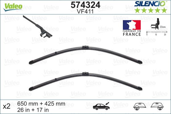 Valeo 574324 - Wiper Blade onlydrive.pro