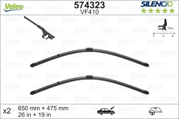 Valeo 574323 - Wiper Blade onlydrive.pro