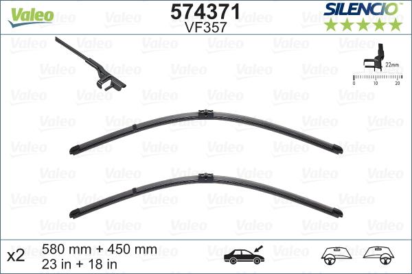 Valeo 574371 - Wiper Blade onlydrive.pro