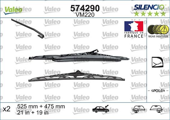 Valeo 574290 - Wiper Blade onlydrive.pro