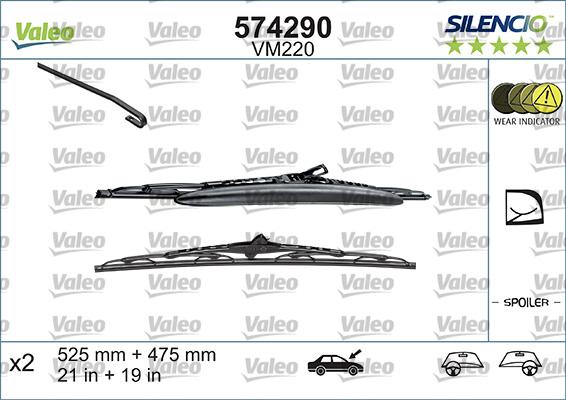 Valeo 574290 - Stikla tīrītāja slotiņa onlydrive.pro