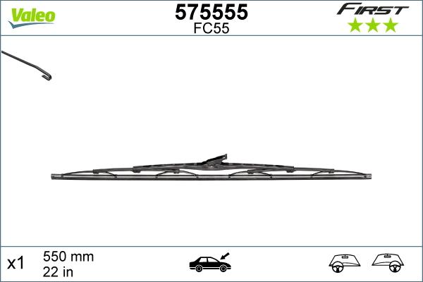 Valeo 575555 - Щетка стеклоочистителя onlydrive.pro