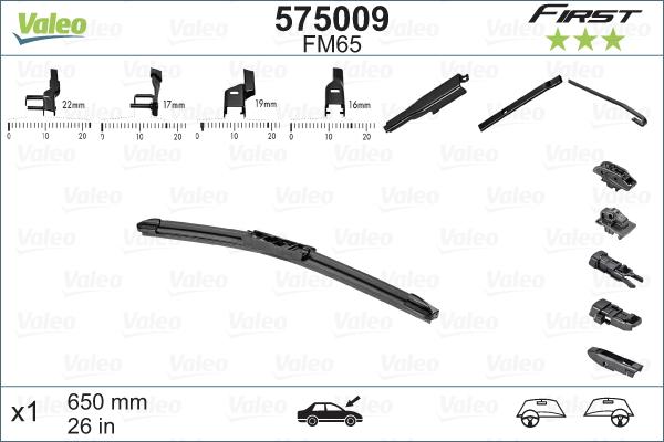 Valeo 575009 - Stikla tīrītāja slotiņa onlydrive.pro