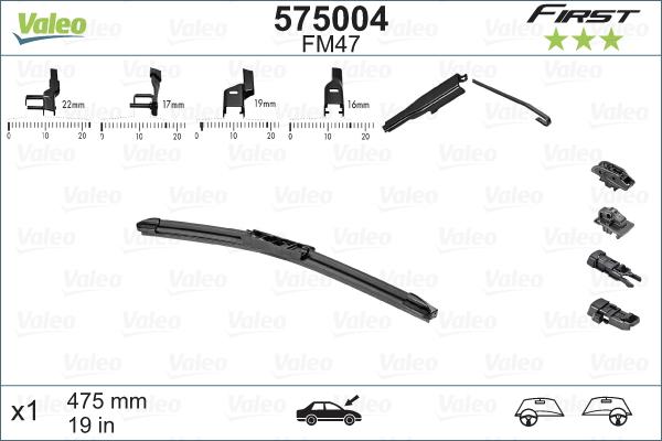 Valeo 575004 - Wiper Blade onlydrive.pro