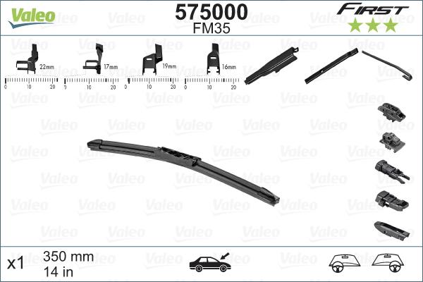 Valeo 575000 - Щетка стеклоочистителя onlydrive.pro