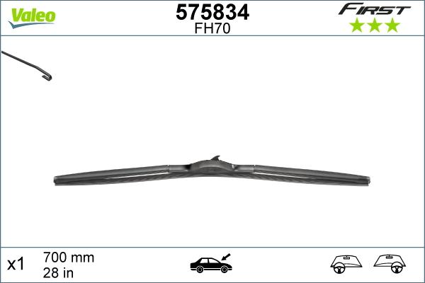 Valeo 575834 - Wiper Blade onlydrive.pro