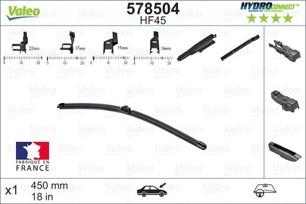 Valeo 578504 - Wiper Blade onlydrive.pro