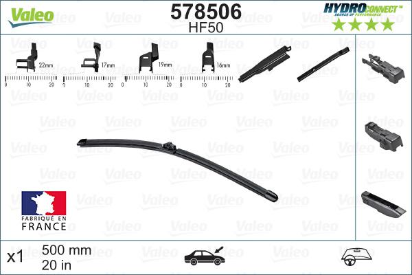 Valeo 578506 - Wiper Blade onlydrive.pro