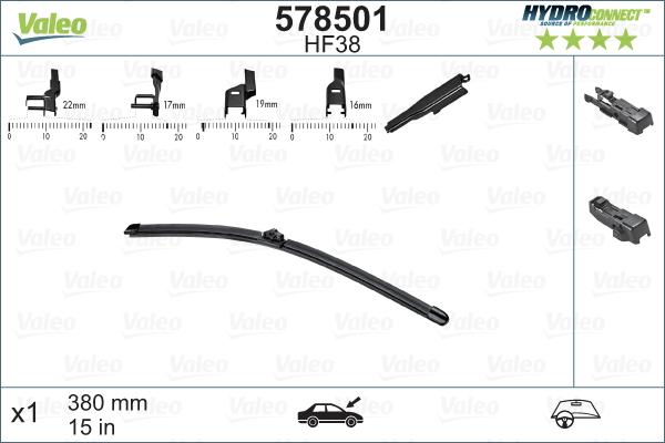 Valeo 578501 - Wiper Blade onlydrive.pro