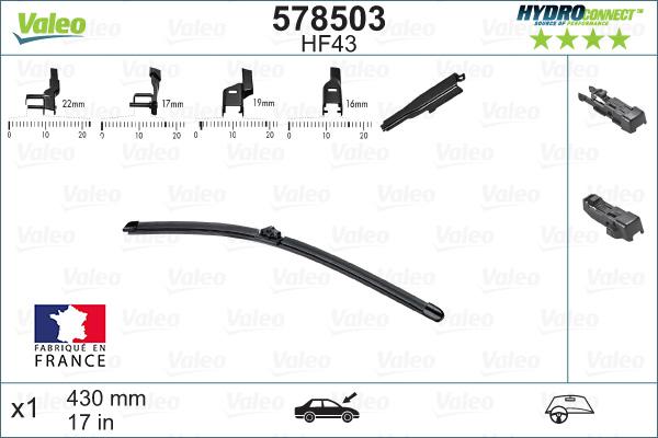 Valeo 578503 - Stikla tīrītāja slotiņa onlydrive.pro