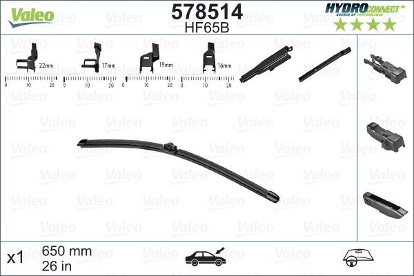 Valeo 578514 - Wiper Blade onlydrive.pro