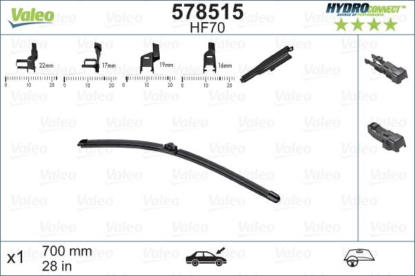 Valeo 578515 - Klaasipuhastaja kumm onlydrive.pro