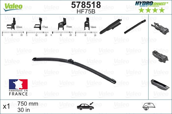 Valeo 578518 - Wiper Blade onlydrive.pro