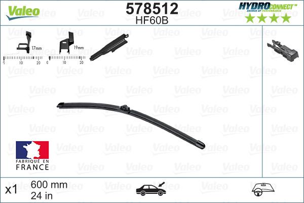 Valeo 578512 - Wiper Blade onlydrive.pro