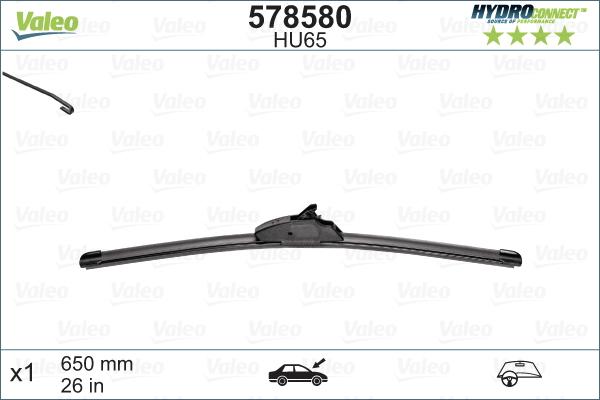 Valeo 578580 - Wiper Blade onlydrive.pro