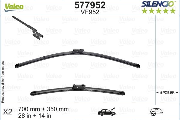 Valeo 577952 - Wiper Blade onlydrive.pro