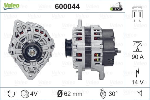 Valeo 600044 - Alternator onlydrive.pro