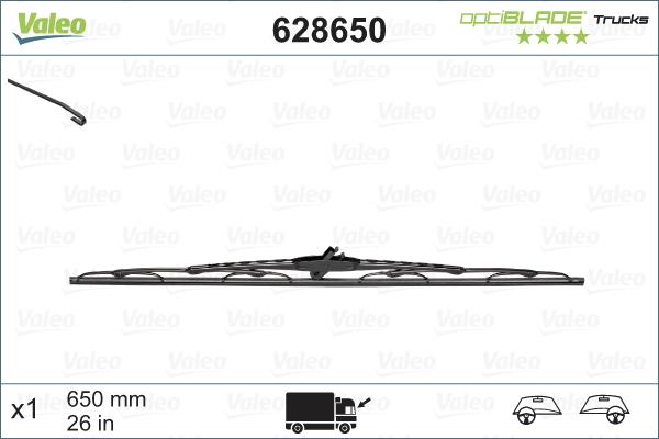 Valeo 628650 - Wiper Blade onlydrive.pro