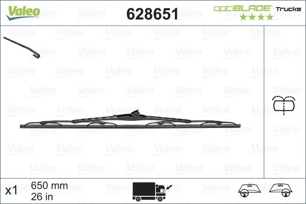 Valeo 628651 - Wiper Blade onlydrive.pro