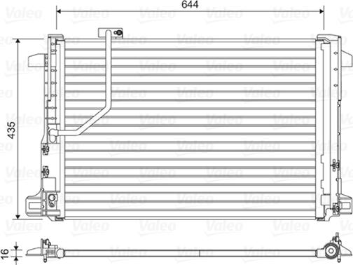 Valeo 814044 - Condenser, air conditioning onlydrive.pro