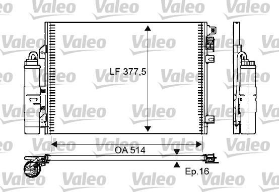 Valeo 814051 - Condenser, air conditioning onlydrive.pro