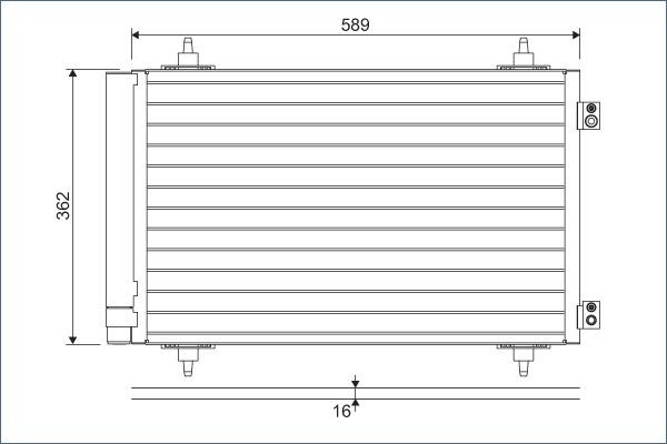 Valeo 814366 - Конденсатор кондиционера onlydrive.pro