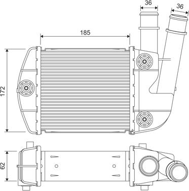 Valeo 818310 - Tarpinis suslėgto oro aušintuvas, kompresorius onlydrive.pro