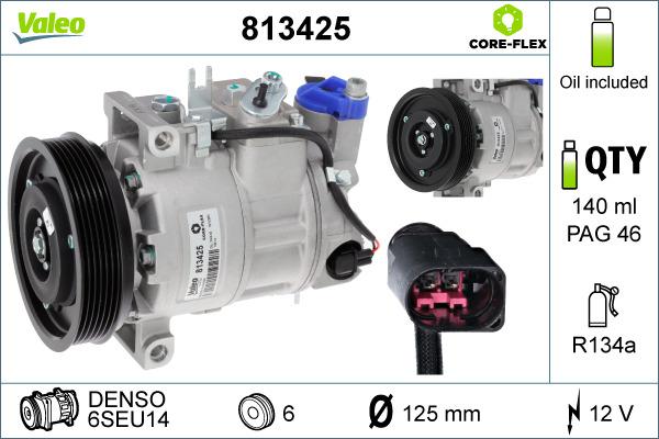 Valeo 813425 - Compressor, air conditioning onlydrive.pro