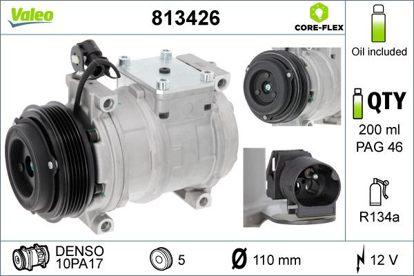 Valeo 813426 - Compressor, air conditioning onlydrive.pro