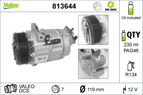 Valeo 813644 - Kompressor,kliimaseade onlydrive.pro