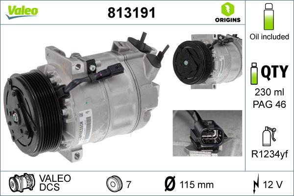 Valeo 813191 - Compressor, air conditioning onlydrive.pro