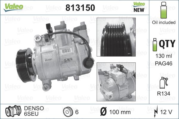 Valeo 813150 - Kompressor,kliimaseade onlydrive.pro