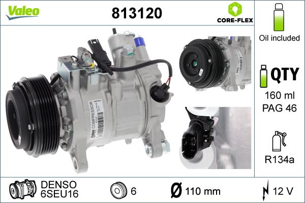 Valeo 813120 - Kompressor,kliimaseade onlydrive.pro