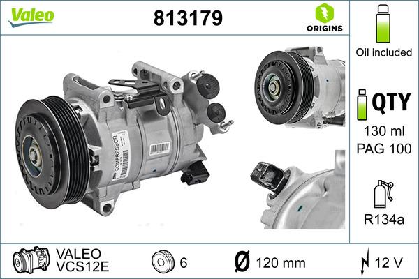 Valeo 813179 - Компрессор кондиционера onlydrive.pro