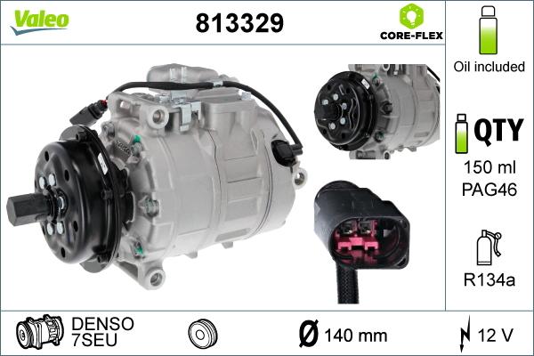 Valeo 813329 - Compressor, air conditioning onlydrive.pro