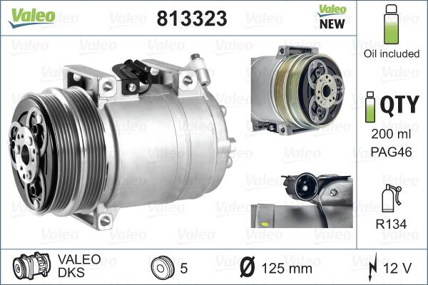 Valeo 813323 - Compressor, air conditioning onlydrive.pro