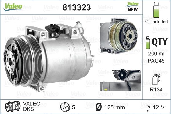 Valeo 813323 - Компрессор кондиционера onlydrive.pro