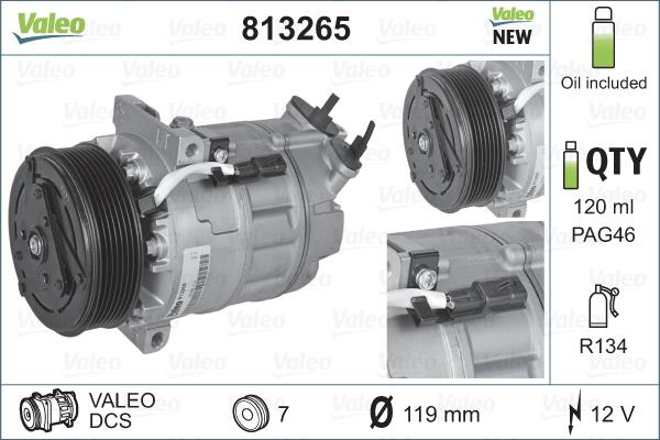 Valeo 813265 - Compressor, air conditioning onlydrive.pro