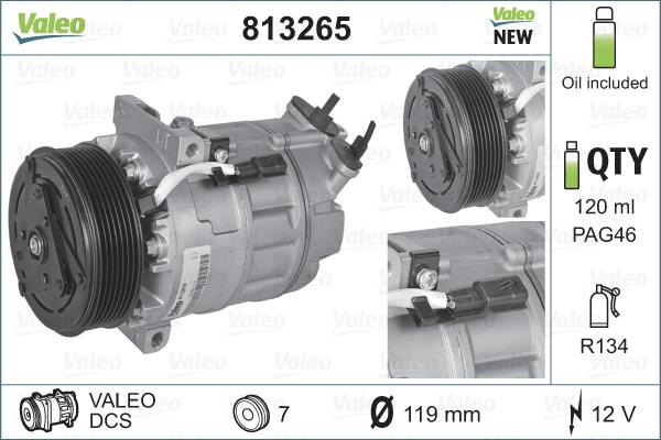 Valeo 813265 - Kompressor,kliimaseade onlydrive.pro