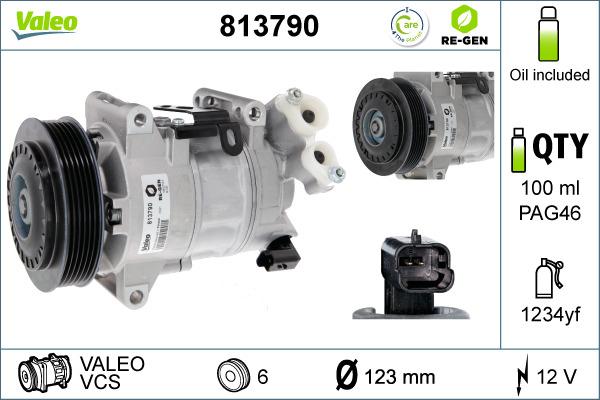 Valeo 813790 - Kompresorius, oro kondicionierius onlydrive.pro