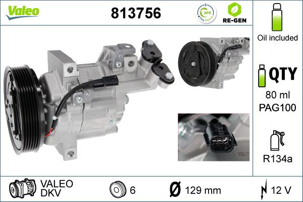 Valeo 813756 - Compressor, air conditioning onlydrive.pro
