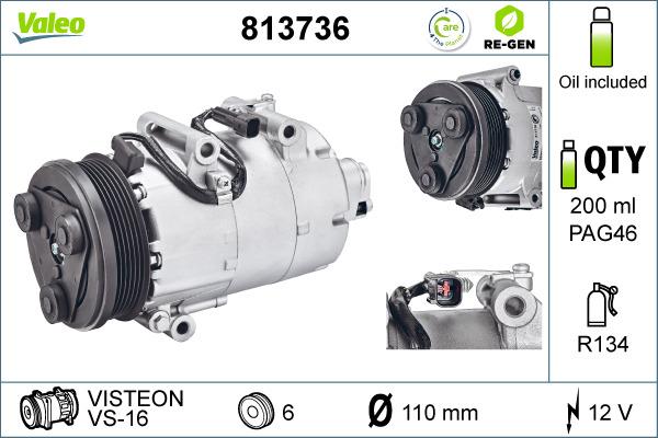 Valeo 813736 - Kompressor,kliimaseade onlydrive.pro