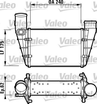 Valeo 817625 - Интеркулер, теплообменник турбины onlydrive.pro