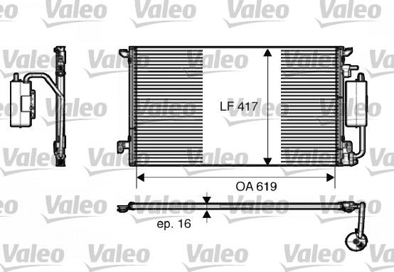 Valeo 817809 - Kondensators, Gaisa kond. sistēma onlydrive.pro