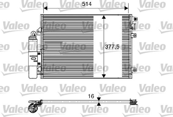 Valeo 817827 - Condenser, air conditioning onlydrive.pro