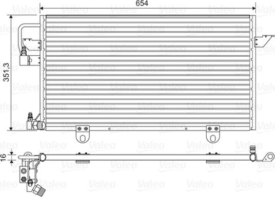 Valeo 822602 - Kondensators, Gaisa kond. sistēma onlydrive.pro