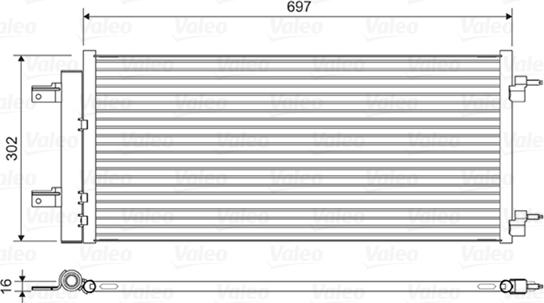 Valeo 822626 - Condenser, air conditioning onlydrive.pro